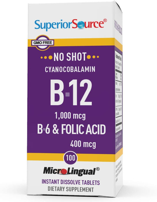 NO SHOT Methylcobalamin B-12 1,000 mcg/ Folic Acid 400 mcg